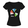 Rainbow  Y Ladies Black T-Shirt 
